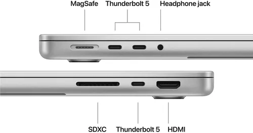 купить Ноутбук Apple MacBook Pro 14" M5 Pro 10c/10g RAM 32GB SSD 1TB Silver MJ3E4 в Кишинёве 