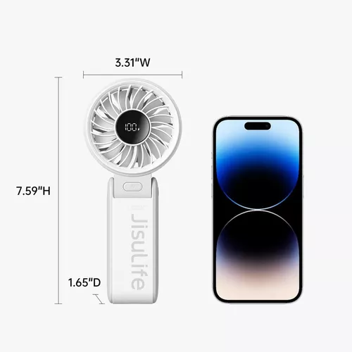 cumpără Ventilator portativ JisuLife Life7, 2.5-13h, 3600mAh, 5 viteze, Roz (KF2331326) în Chișinău 