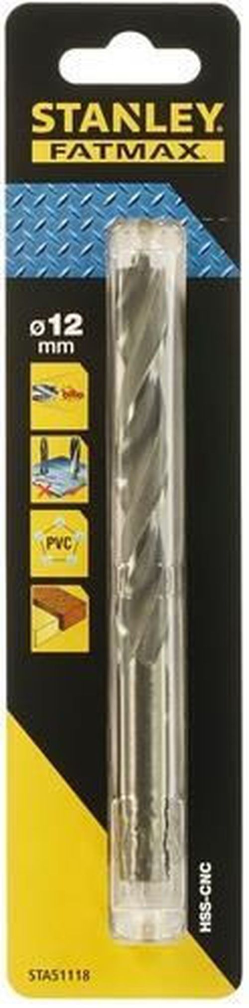 купить Сверло Stanley STA51118-QZ Сверло по металлу с центрирующим наконечником из быстрорежущей стали, 12,0 мм в Кишинёве 