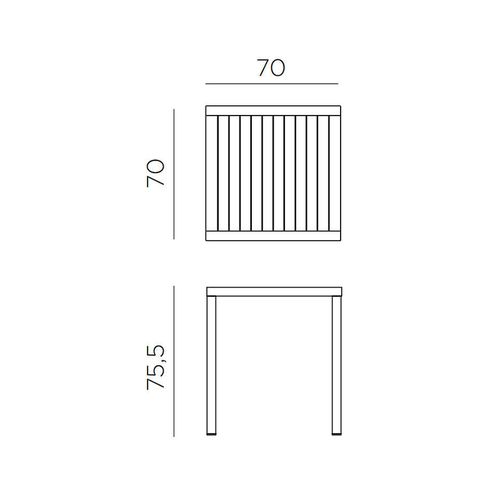 cumpără Masa de gradina Nardi CUBE 70 CAFFE vern. caffe 47857.05.000 (Masa pentru gradina exterior terasa balcon) în Chișinău 