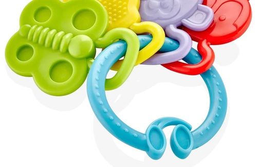 cumpără Iinel dentiție BabyJem 644 Jucarie dentitie Rattle Teether Albastra în Chișinău 
