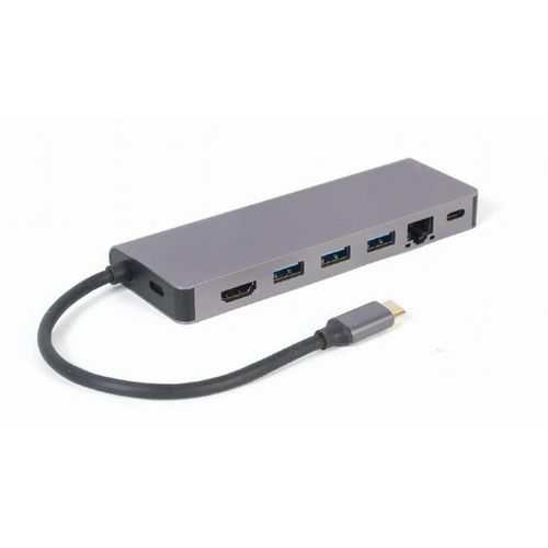 cumpără Adaptor IT Gembird A-CM-COMBO5-05, USB Type-C 5-in-1 multi-port în Chișinău 