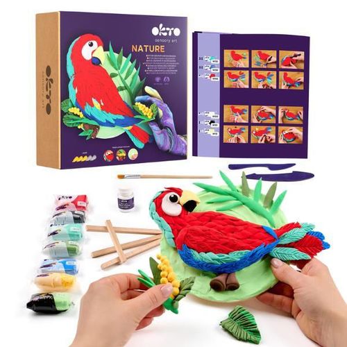 cumpără Set de creație Okto 20045 Set creativ DIY cu plastilină ușoară Papagal Ara în Chișinău 