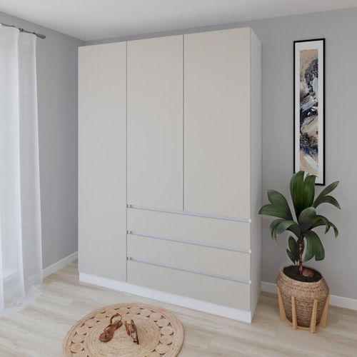купить Шкаф Smartex (15879) N15 140cm Alb+Kashemir в Кишинёве 
