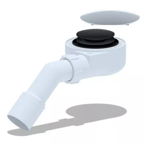 cumpără Sifon pentru cădițe de duș Aniplast EJ451CLGSEU, 1 1/2"×50mm, Click-Clack, negru în Chișinău 