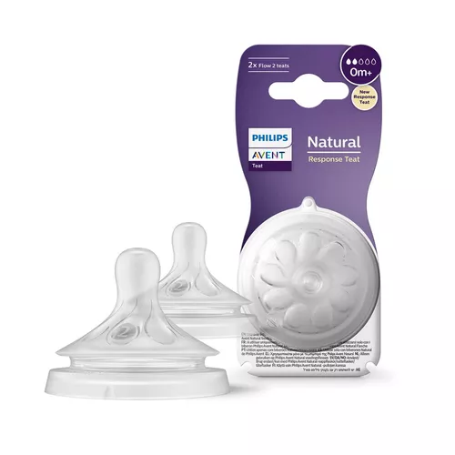 Tetina din silicon Philips AVENT Natural Response (0+ luni) 2 buc 