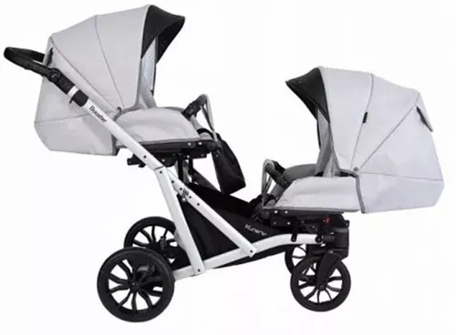 купить Детская коляска Kunert Carucior pentru gemeni Booster gri (bo.1) в Кишинёве 