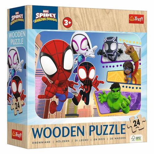 cumpără Puzzle Trefl 20274 Wooden puzzle. Spiderman, 24el în Chișinău 