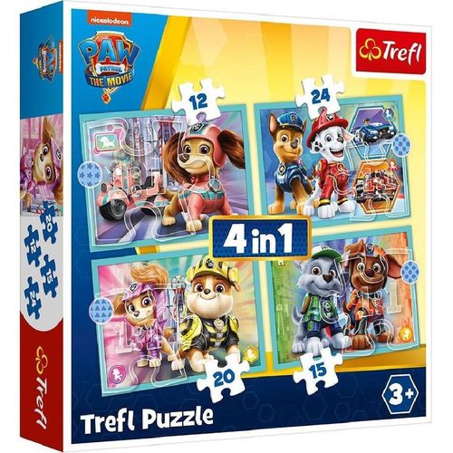 купить Головоломка Trefl 34394 Puzzles 4in1 Happy Paw Patrol в Кишинёве 