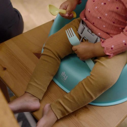 купить Стульчик для кормления Ity by Ingenuity 16919 Scaun de masa si booster My Spot Easy-Clean Blue в Кишинёве 