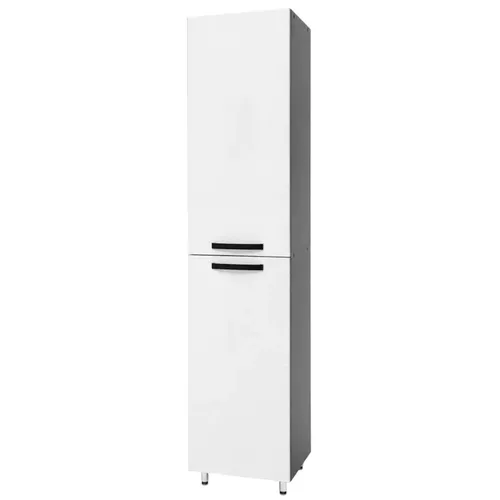 купить Шкаф-пенал Mashtab 12152 Agat cu rafturi 400x350x1900 Alb-Antracit в Кишинёве 