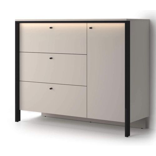 купить Комод Fabrik Home Clay 3 ящика + 1 дверь (c подсветкой) Кашемир в Кишинёве 