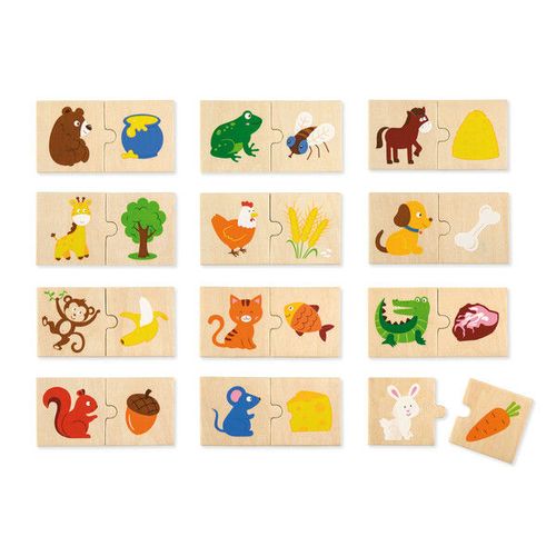 Joc de puzzle „ Ce mănâncă animalele?” 24 elem. VIGA 