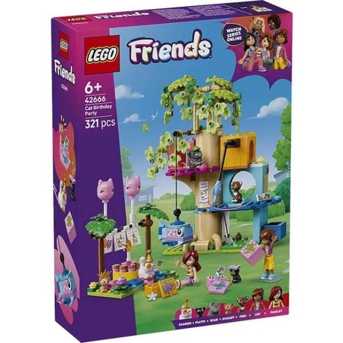 купить Конструктор Lego 42666 Friends Petrecerea de ziua pisicii si casa in copac в Кишинёве 