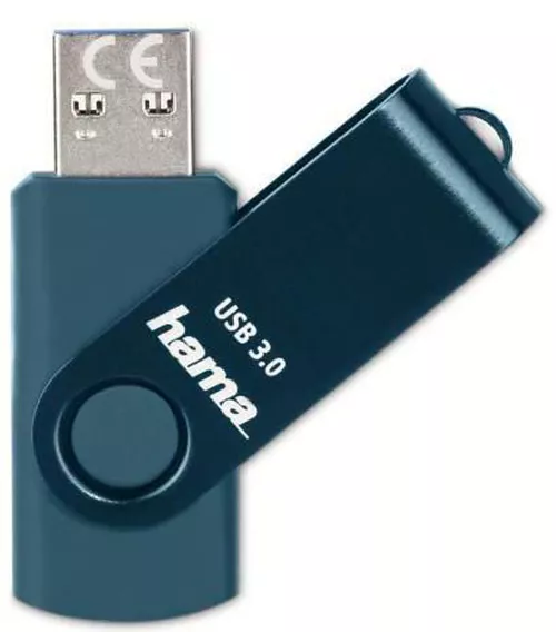 купить Флеш память USB Hama 182465 Rotate 128GB petrol blue в Кишинёве 