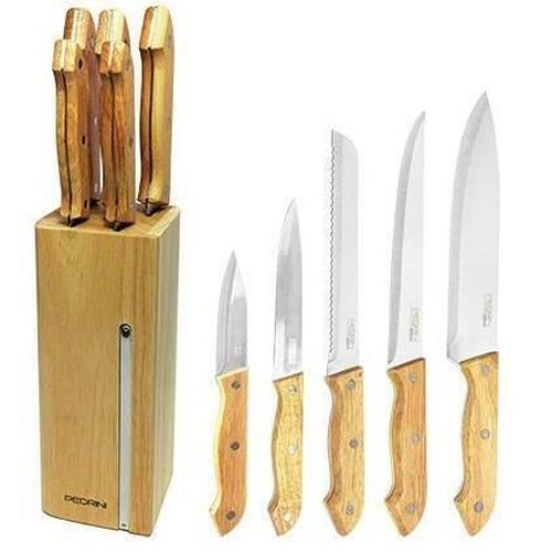 cumpără Set cuțite Pedrini 32435 Набор 5 ножей Pedrini Coltelli, деревянная подставка în Chișinău 