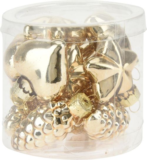 cumpără Decor de Crăciun și Anul Nou Promstore 20969 Набор украшений елочных стеклянных 12шт 40x20mm, золотой în Chișinău 