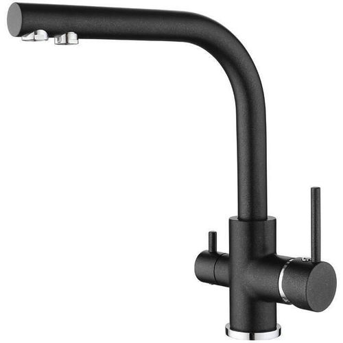 купить Смеситель кухонный Helika-AquaSanita 2663L-601 AKVADUO LONG Black metallic в Кишинёве 