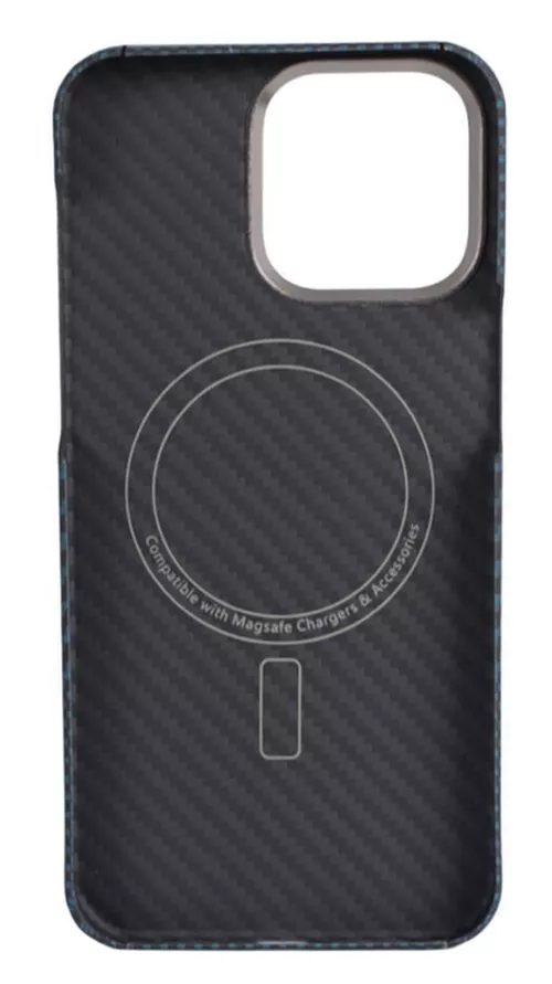 cumpără Husă pentru smartphone Vanta Carbon Ring Weaving M Magsafe for iPhone 16 Pro, M-Blue în Chișinău 