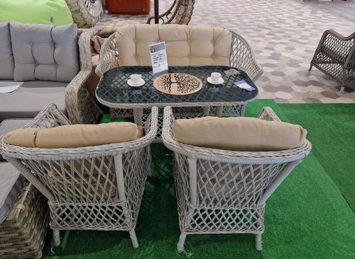 cumpără Set mobilier de grădină SunYard Set Orkide dublu 250 cafeniu (perne - cappucino) în Chișinău 