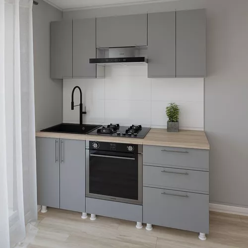 cumpără Mobilă pentru bucatarie Smartex (30131) K4 180сm Grafit în Chișinău 