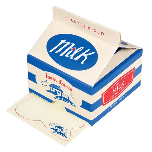 купить Memo Pads In A Striped 'Milk' Carton в Кишинёве 