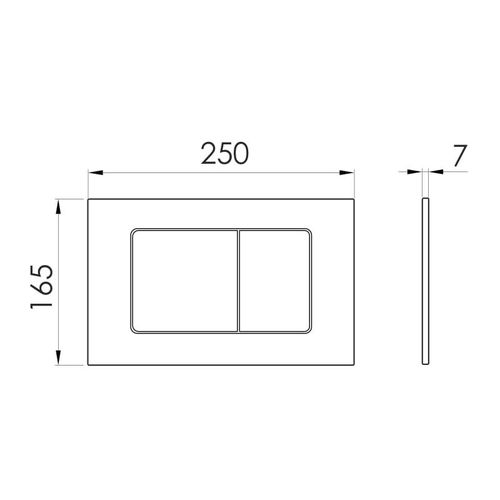 Buton de scurgere Imprese i7112SS inox crom satin 