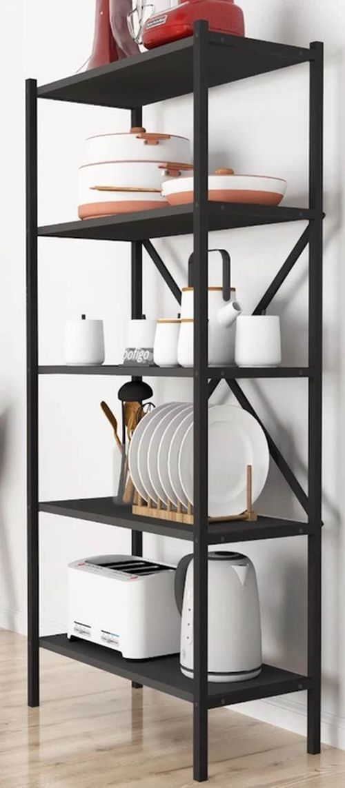 cumpără Etajeră Nex Home Bucatarie, 5 nivele, 66x35x128 cm, Antracit (13-05-01) în Chișinău 