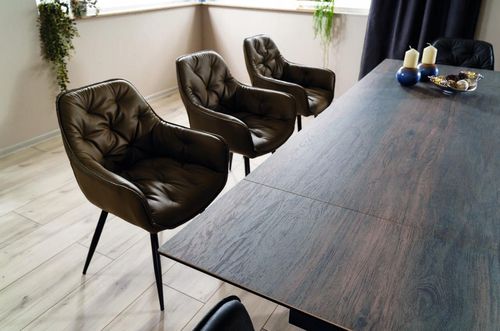 купить Стол Signal Salvadore ceram (180-260)X90 braz legno/cz. в Кишинёве 