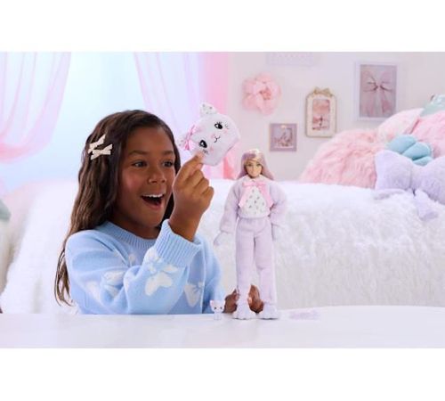 cumpără Păpușă Barbie JJP64 Cutie Reveal: Котёнок, серия Милые Бантики în Chișinău 