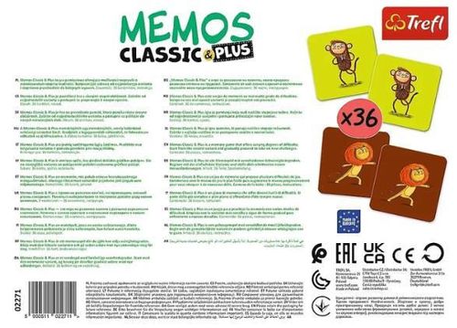 купить Настольная игра Trefl 02271 Jocul memos Animale, 36elem в Кишинёве 