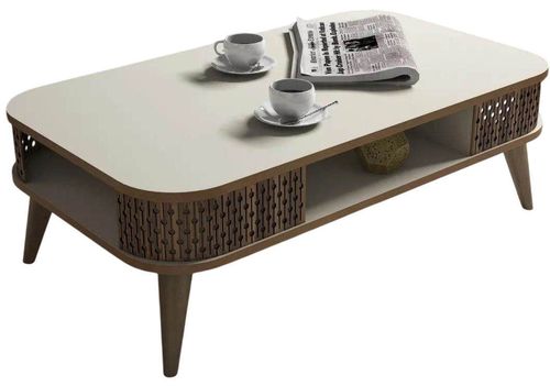 купить Журнальный столик Trendy Эйлюль, кремовый 105x34x60 см в Кишинёве 