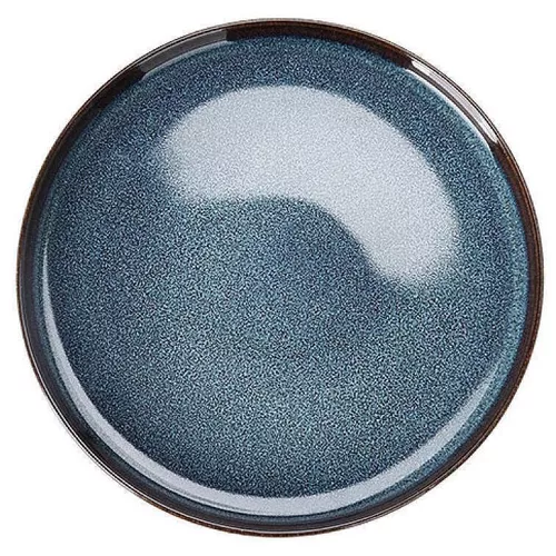 купить Тарелка Promstore 52427 Тарелка десертная 21cm Reactiv Glaze, albastra в Кишинёве 