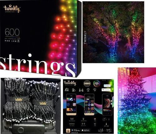 купить Гирлянда Twinkly TWS600STP-BEU Strings RGB 600, Gen II, 48м в Кишинёве 