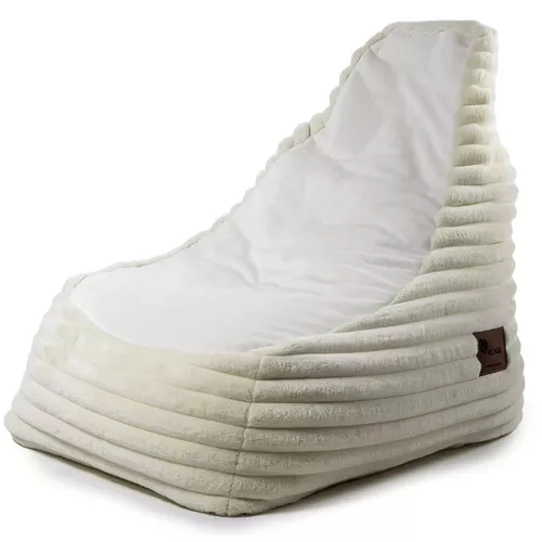 купить Кресло-мешок Because Soft White + Pouf (140x140x100cm) в Кишинёве 