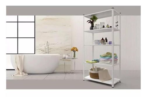 cumpără Raft de depozitare Nex Home Raft metalic Elegant 1840x950x440 mm, 5 rafturi metal, white în Chișinău 