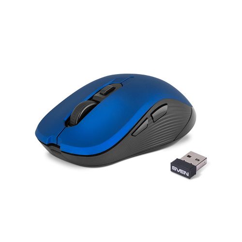 cumpără Mouse SVEN RX-560SW Wireless Blue, Optical Mouse, 2.4GHz, Nano Receiver, 800/1200/1600dpi, 5+1(scroll wheel) Silent buttons, Switching DPI modes, Rubber scroll wheel, Blue (mouse/мышь) în Chișinău 