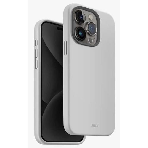 купить Чехол для смартфона UNIQ iPhone 15 Pro Hybrid Magclik Charging Lino Hue, Grey в Кишинёве 