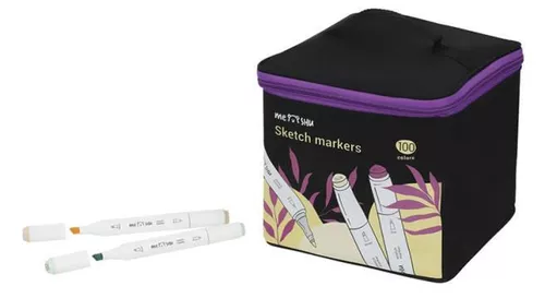 cumpără Set de creație miscellaneous MS_53455 Set de markere pentru sketching Meshu 100 culori, husa cu fermoar în Chișinău 