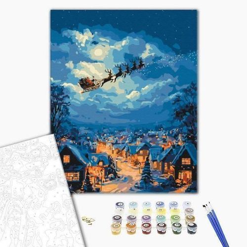 купить Картина по номерам BrushMe BS54521FC 40x50сm (fără cutie) Sărbătoarea se apropie в Кишинёве 