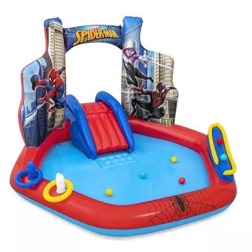 cumpără Piscină gonflabilă Bestway 98793BW Centrul de joc gonflabil Omul păianjen, 211 x 206 x 127 cm, 2+ în Chișinău 
