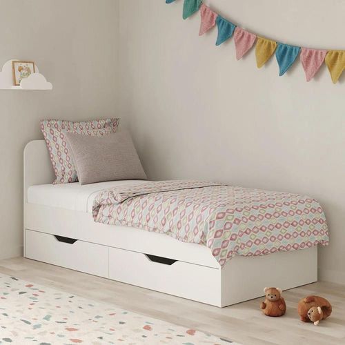cumpără Pat pentru copii MebelStar 900 LILU 90x200 (cu sertare) White (MBS-1303) în Chișinău 