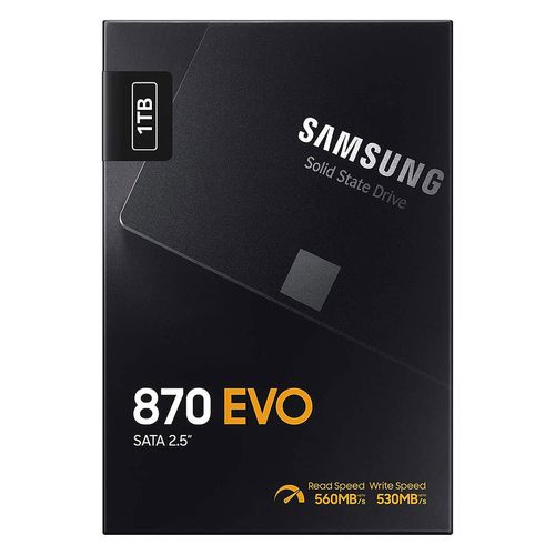 cumpără Solid state drive intern 1TB SSD 2.5 Samsung 870 EVO MZ-77E1T0B/EU, Read 560MB/s, Write 530MB/s, SATA III 6.0Gbps (solid state drive intern SSD/Внутрений высокоскоростной накопитель SSD) în Chișinău 