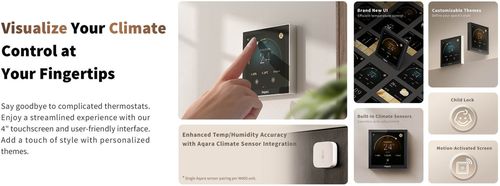 cumpără Termostat de cameră Aqara Intelligent Thermostat W400 Apple HomeKit, черный (ZNWKQ14LM) în Chișinău 