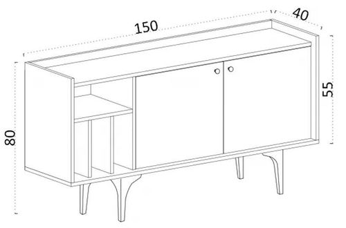 купить Тумба Trendy Canopus 150x80x40cm в Кишинёве 