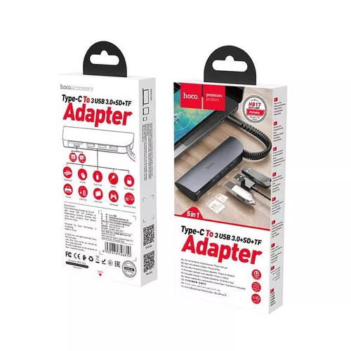 cumpără Adaptor de rețea USB Hoco HB17ECTC / HB17 Type-C adapter în Chișinău 