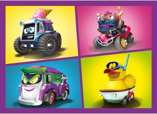 cumpără Puzzle Trefl 34658 Puzzles 4in1 Meet Batwheels, Warner Batwheels în Chișinău 