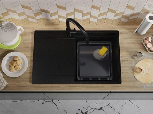 cumpără Chiuvetă bucătărie Primagran San Francisco 780-50 level Black + accesorii 500x780 MHFKC în Chișinău 