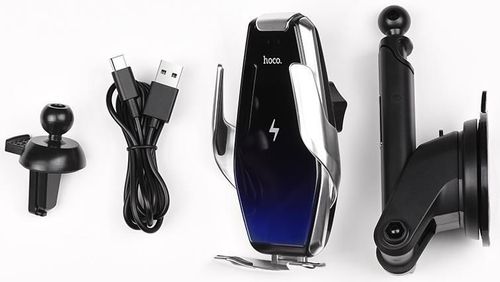 купить Зарядное устройство для автомобиля Hoco S14 Surpass Automatic Induction Wireless Charging Car в Кишинёве 