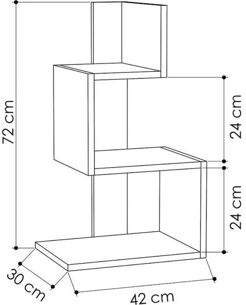 cumpără Măsuţă cafea Trendy Rosie, Alb, Stejar 42x72x30cm în Chișinău 